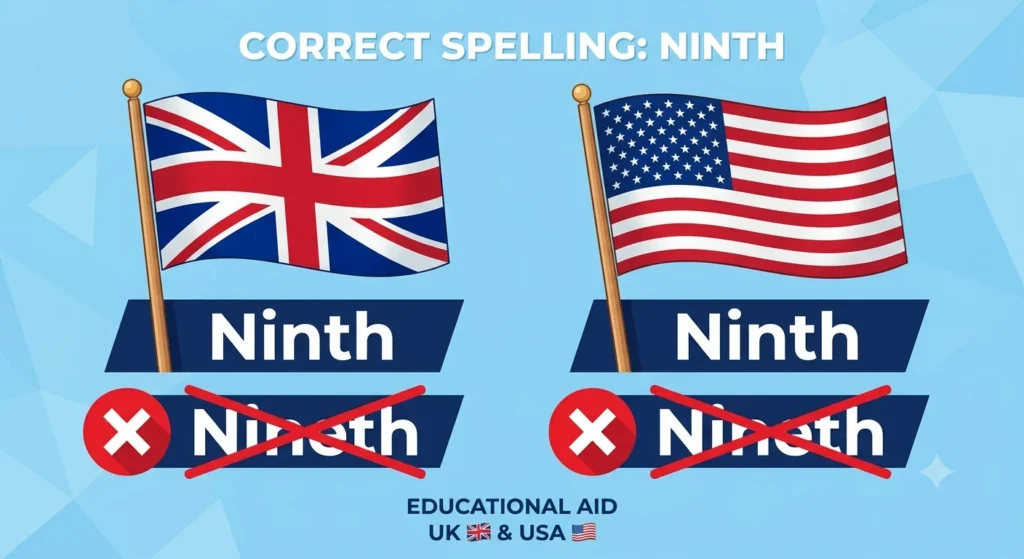 ninth vs nineth