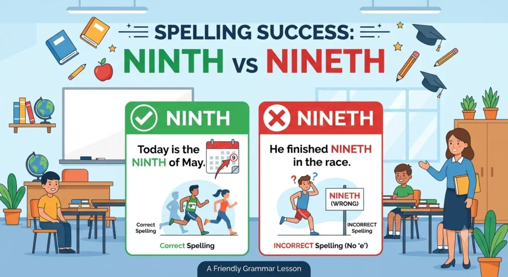 ninth vs nineth