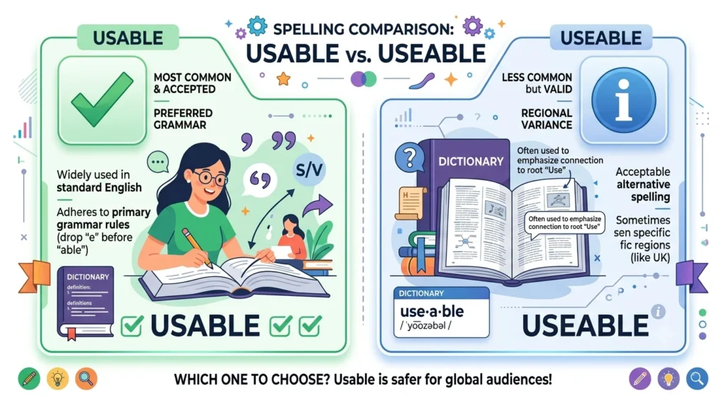 usable vs useable