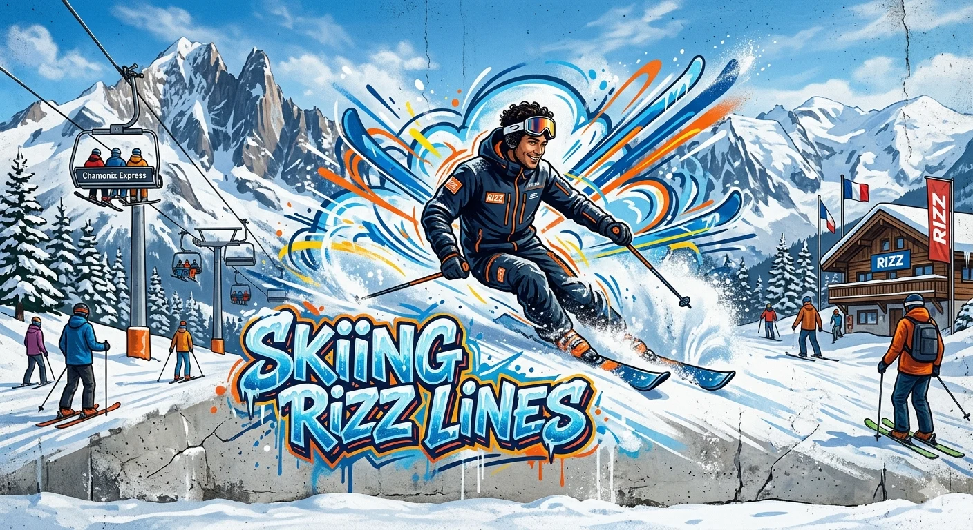 Skiing Rizz Lines