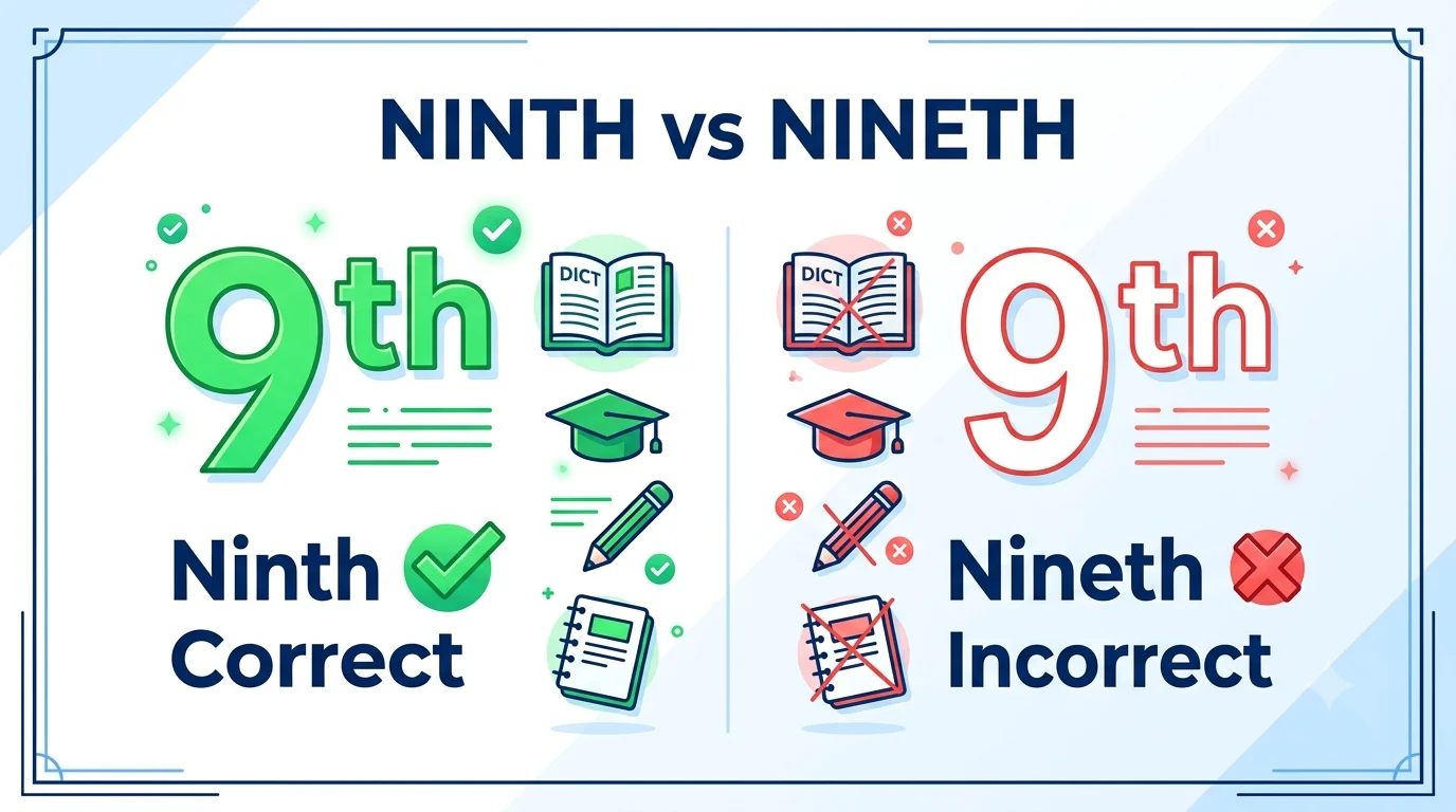ninth vs nineth