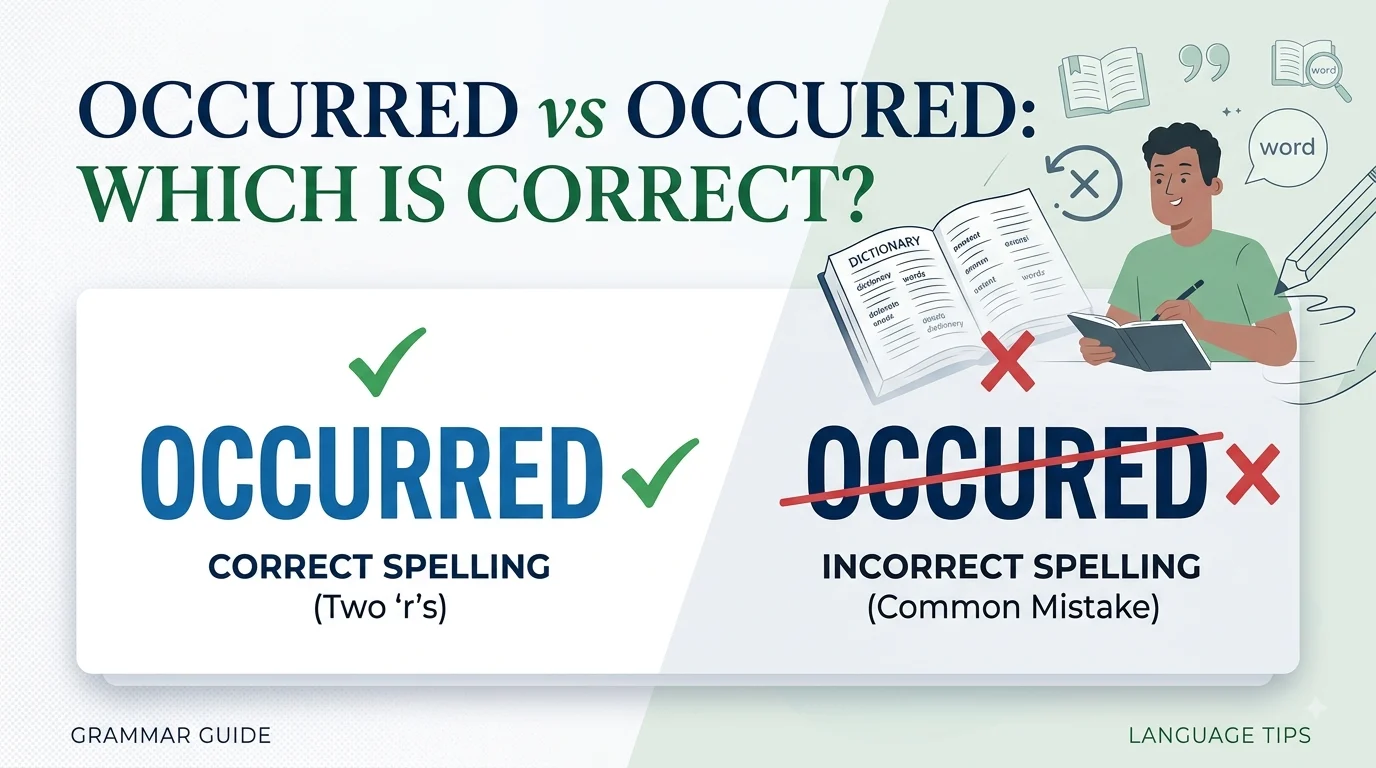 occurred vs occured